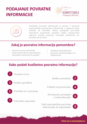 Pomen povratnih informacij za dolgoročni razvoj